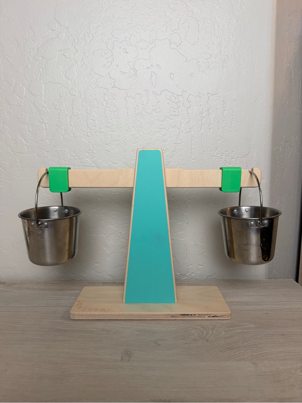 Lovevery Every Which Weigh Wooden Balance Scale & 2 Pails